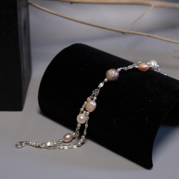Bracelet Thétis – Argent 925 & perles keshi